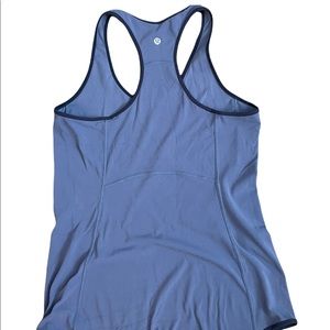 Lululemon Blue Tank with Navy Trim
